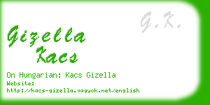 gizella kacs business card